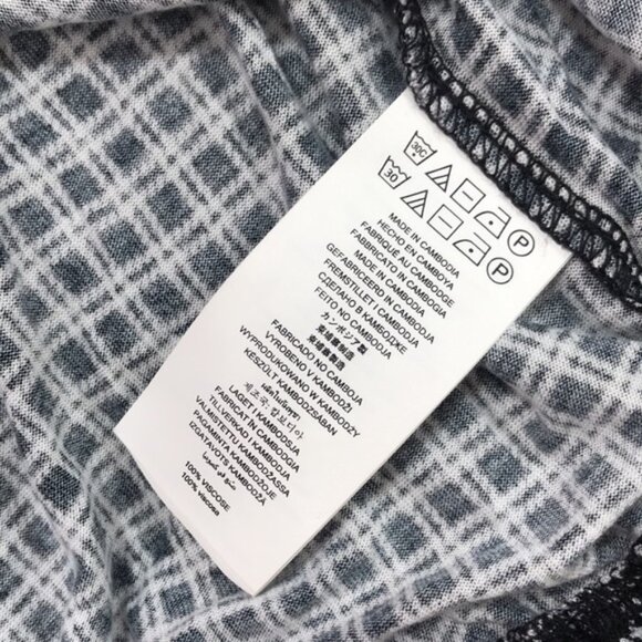 MICHAEL Michael Kors Micro Check Peasant Top - Picture 4 of 6